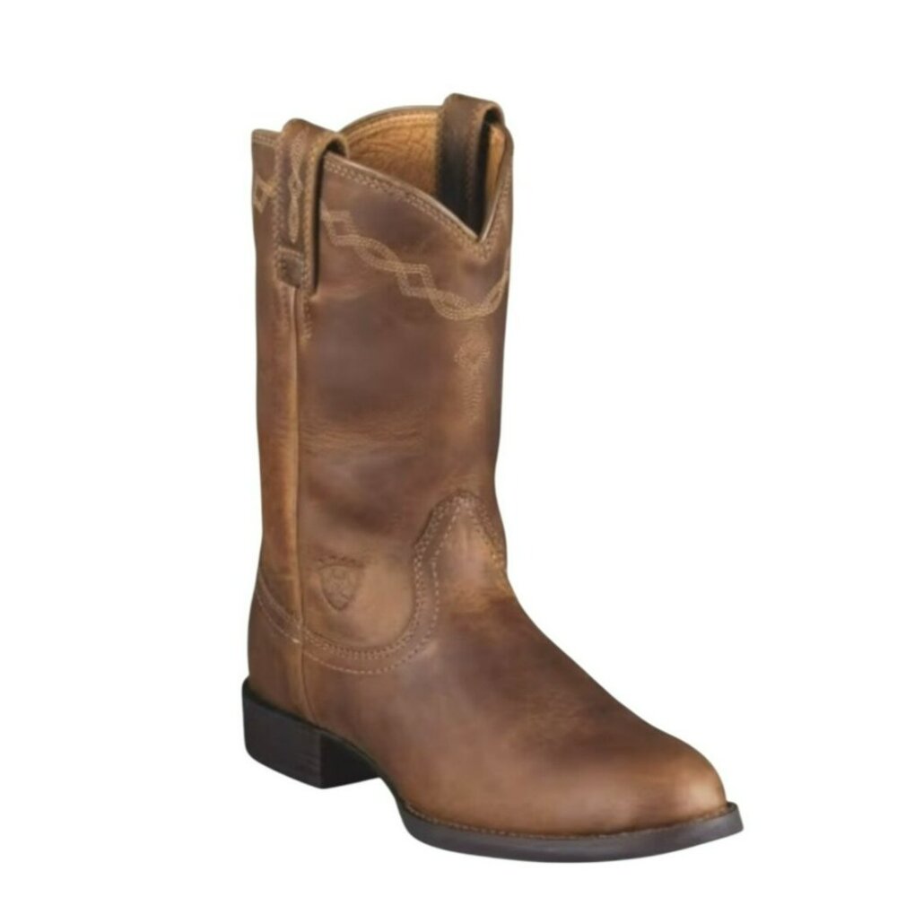 Ariat Heritage Roper Western Leather Cowboy Boots Womens 8B Brown - Picture 10 of 15